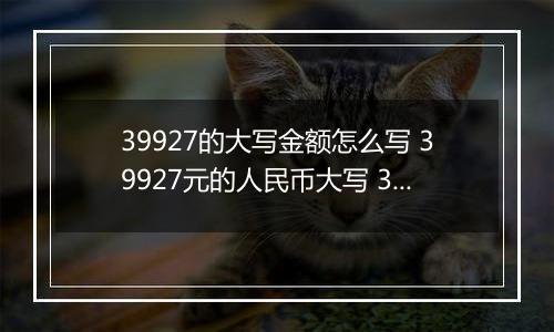 39927的大写金额怎么写 39927元的人民币大写 39927元的数字大写