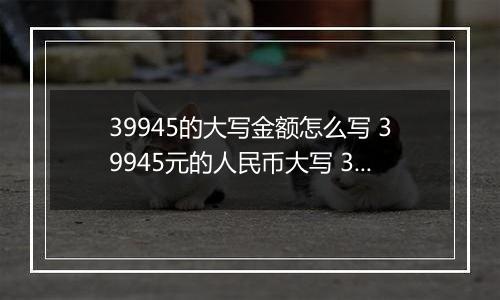39945的大写金额怎么写 39945元的人民币大写 39945元的数字大写