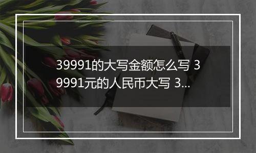 39991的大写金额怎么写 39991元的人民币大写 39991元的数字大写