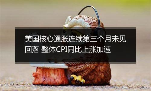 美国核心通胀连续第三个月未见回落 整体CPI同比上涨加速