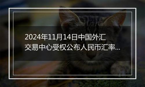 2024年11月14日中国外汇交易中心受权公布人民币汇率中间价公告
