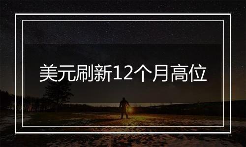 美元刷新12个月高位