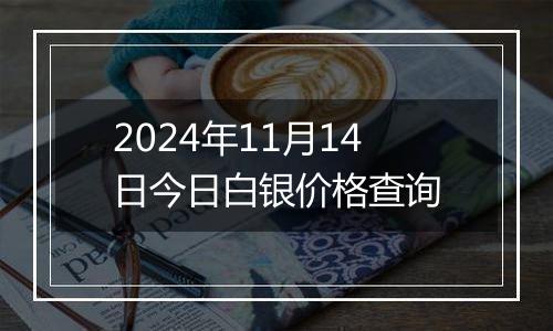 2024年11月14日今日白银价格查询