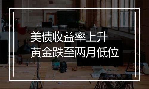 美债收益率上升 黄金跌至两月低位