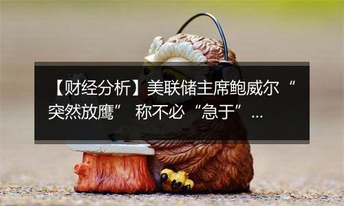 【财经分析】美联储主席鲍威尔“突然放鹰” 称不必“急于”降息