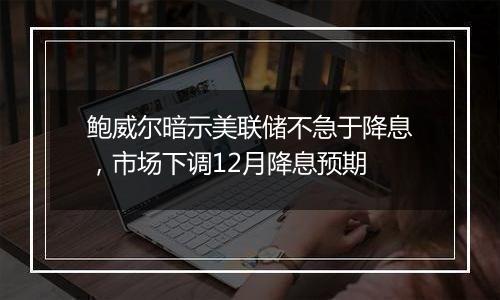 鲍威尔暗示美联储不急于降息,市场下调12月降息预期