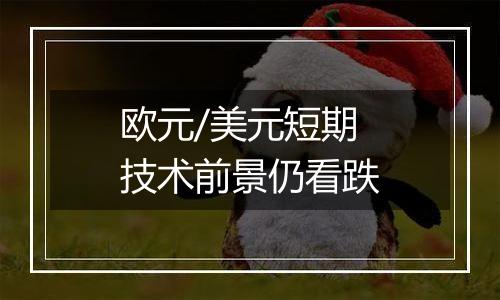 欧元/美元短期技术前景仍看跌