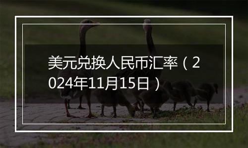 美元兑换人民币汇率(2024年11月15日)