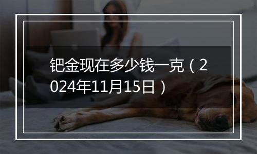 钯金现在多少钱一克(2024年11月15日)