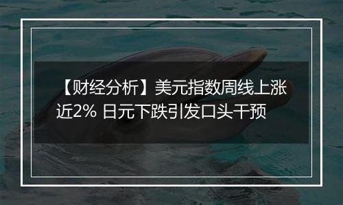 【财经分析】美元指数周线上涨近2% 日元下跌引发口头干预