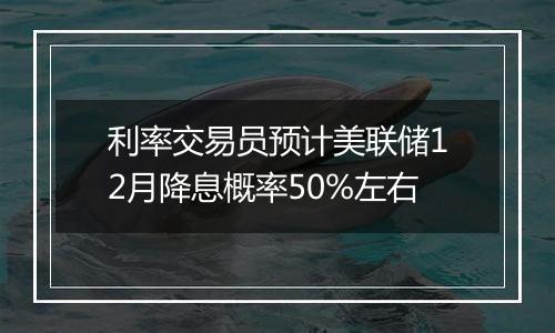 利率交易员预计美联储12月降息概率50%左右