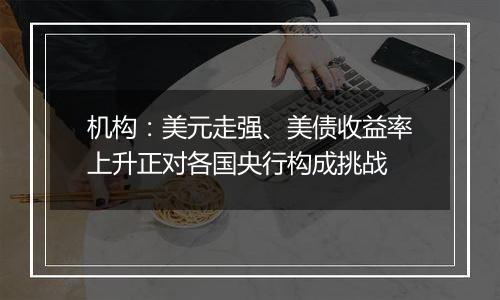 机构：美元走强、美债收益率上升正对各国央行构成挑战