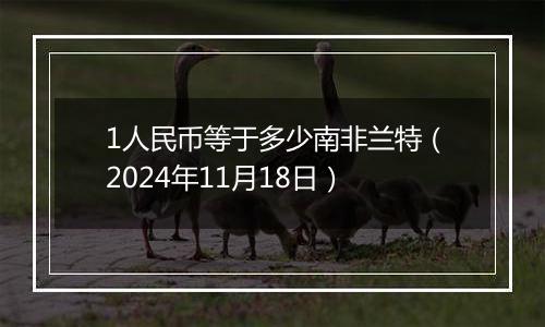 1人民币等于多少南非兰特(2024年11月18日)