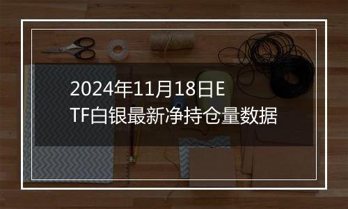 2024年11月18日ETF白银最新净持仓量数据