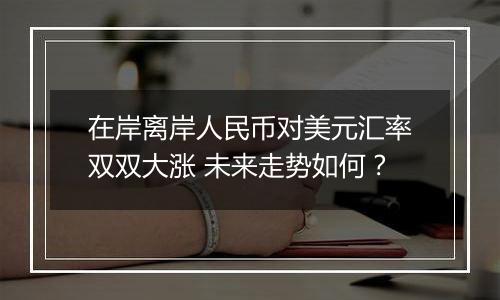 在岸离岸人民币对美元汇率双双大涨 未来走势如何?