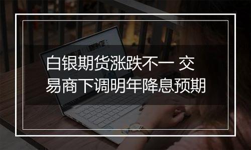 白银期货涨跌不一 交易商下调明年降息预期