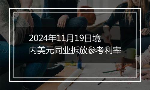 2024年11月19日境内美元同业拆放参考利率