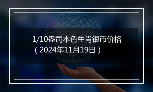 1/10盎司本色生肖银币价格(2024年11月19日)