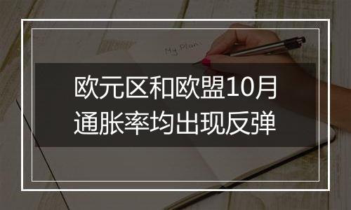 欧元区和欧盟10月通胀率均出现反弹