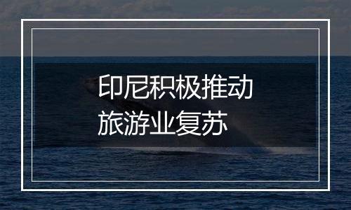 印尼积极推动旅游业复苏