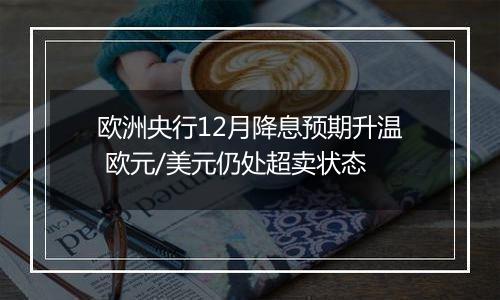 欧洲央行12月降息预期升温 欧元/美元仍处超卖状态