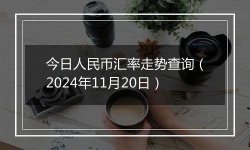今日人民币汇率走势查询(2024年11月20日)