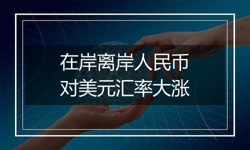 在岸离岸人民币对美元汇率大涨