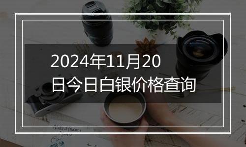 2024年11月20日今日白银价格查询