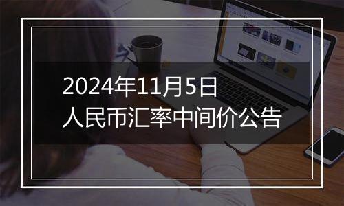 2024年11月5日人民币汇率中间价公告