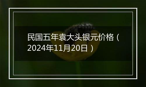 民国五年袁大头银元价格(2024年11月20日)