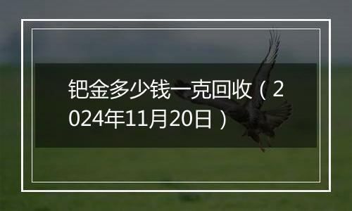 钯金多少钱一克回收(2024年11月20日)