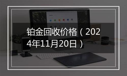 铂金回收价格(2024年11月20日)