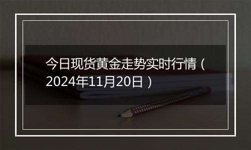 今日现货黄金走势实时行情(2024年11月20日)