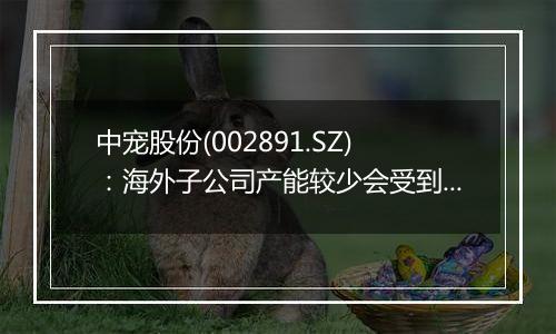 中宠股份(002891.SZ):海外子公司产能较少会受到汇率及关税的影响