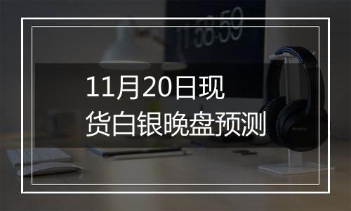 11月20日现货白银晚盘预测