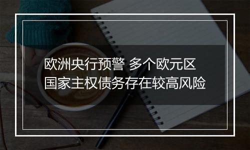 欧洲央行预警 多个欧元区国家主权债务存在较高风险
