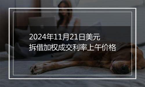 2024年11月21日美元拆借加权成交利率上午价格