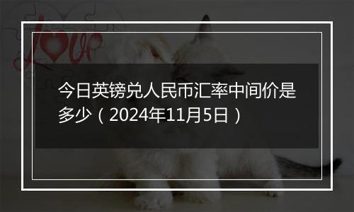今日英镑兑人民币汇率中间价是多少(2024年11月5日)