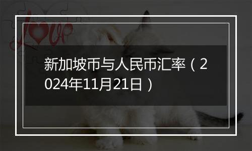 新加坡币与人民币汇率(2024年11月21日)