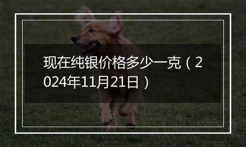 现在纯银价格多少一克(2024年11月21日)