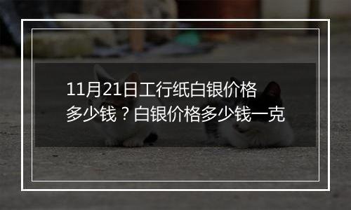 11月21日工行纸白银价格多少钱？白银价格多少钱一克