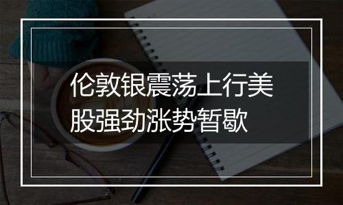伦敦银震荡上行美股强劲涨势暂歇