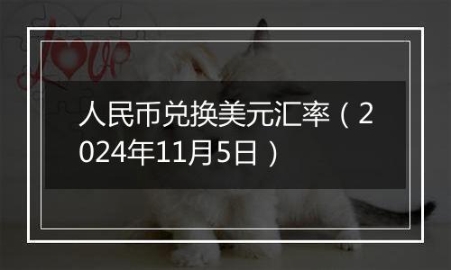 人民币兑换美元汇率(2024年11月5日)