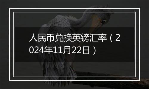 人民币兑换英镑汇率(2024年11月22日)