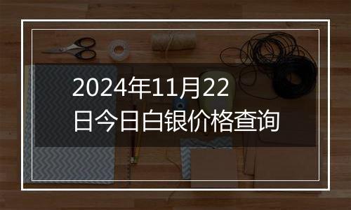 2024年11月22日今日白银价格查询