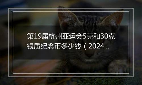 第19届杭州亚运会5克和30克银质纪念币多少钱(2024年11月22日)