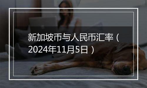 新加坡币与人民币汇率(2024年11月5日)
