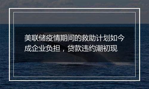 美联储疫情期间的救助计划如今成企业负担,贷款违约潮初现