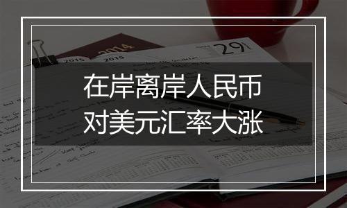 在岸离岸人民币对美元汇率大涨