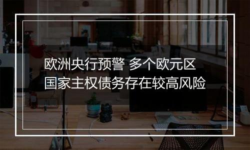 欧洲央行预警 多个欧元区国家主权债务存在较高风险